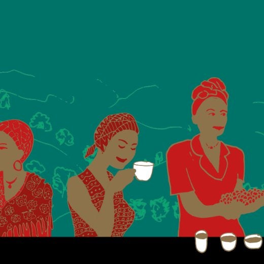 illustration av kvinnor som dricker kaffe